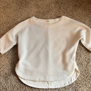 Max Studio Cream Textured Knit Top